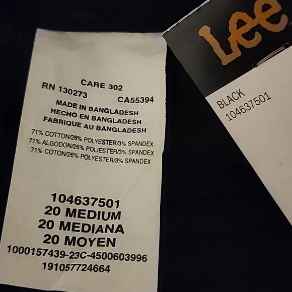 Lee Women's Wrinkle Free Relaxed Fit Dress Pants - NWT Sz 20M - Picture 8 of 8